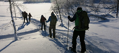 Schneeschuh-Wanderung mit GPS-Geräten / Winterevent-Modul: